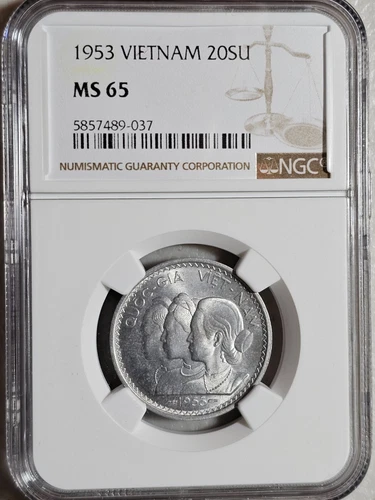 Vietnam 20 Su 1953 NGC MS 65