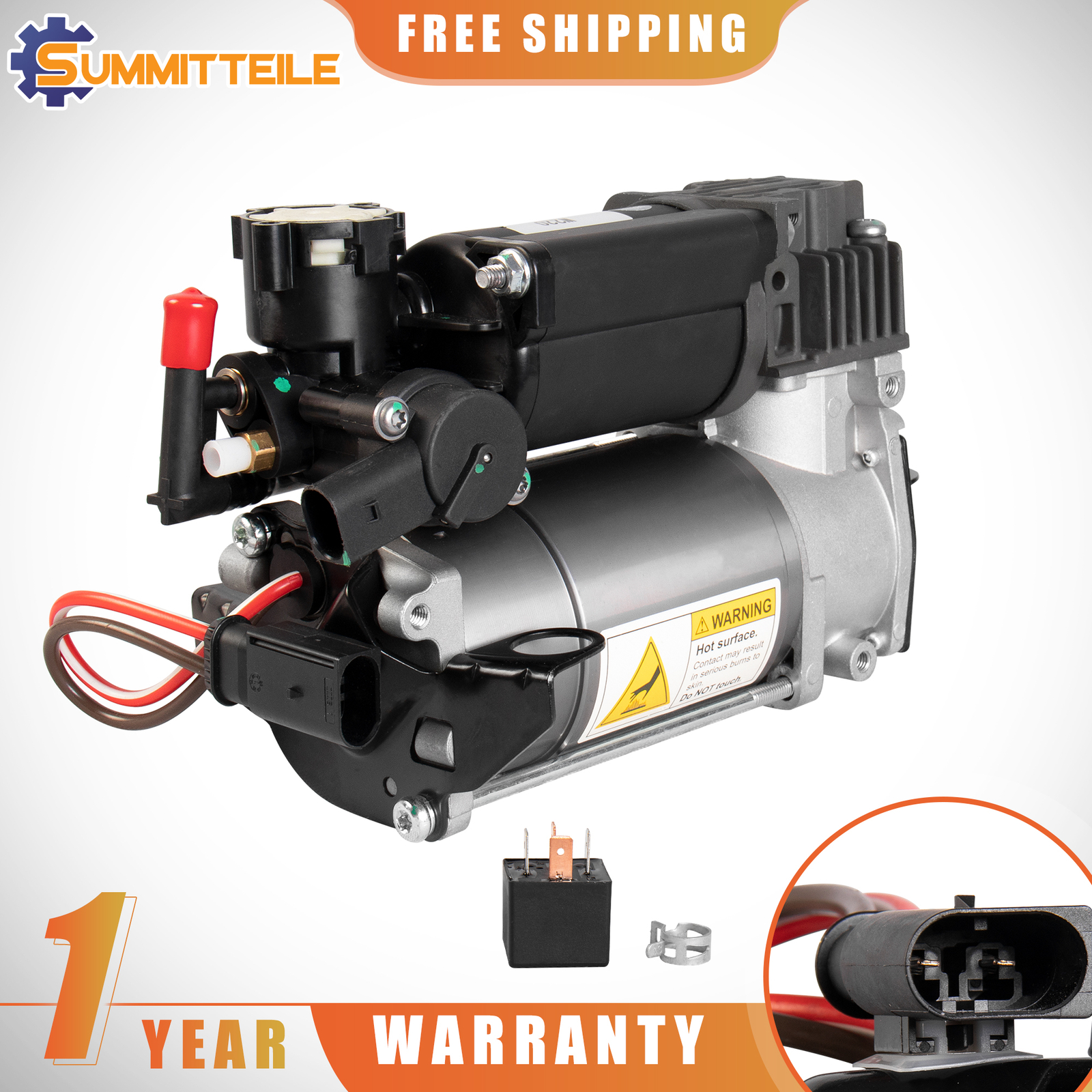 Air Suspension Compressor & Relay For Mercedes-Benz W220 S211 E320 Maybach 240-image