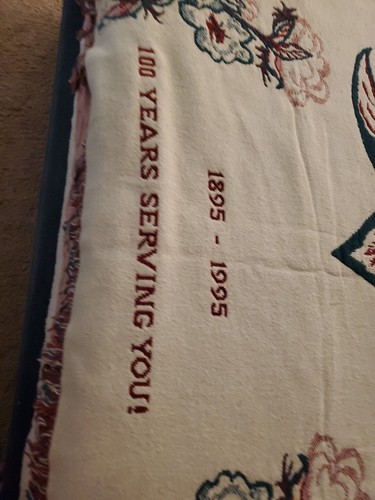 Vtg. Fieldcrest Tapestry Floral Quilted Throw Blanket Cannon 100 Year Salisbury - Picture 7 of 10