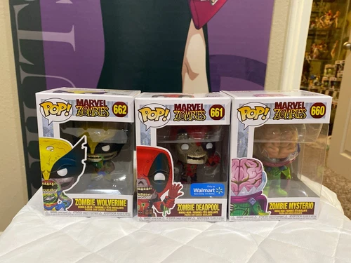 Marvel Zombies Funko Pop 3 set Mysterio, Deadpool, Wolverine