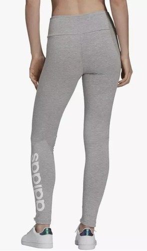 NWT Adidas Women's Essentials High-Waisted Logo Leggings, Grey Size Small - Picture 2 of 2