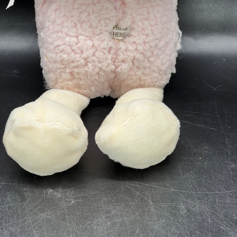 Stephan Baby Plush Lamb Stuffed Animal Pink Bow Jesus Loves Me Song Musical - Image 4 of 4