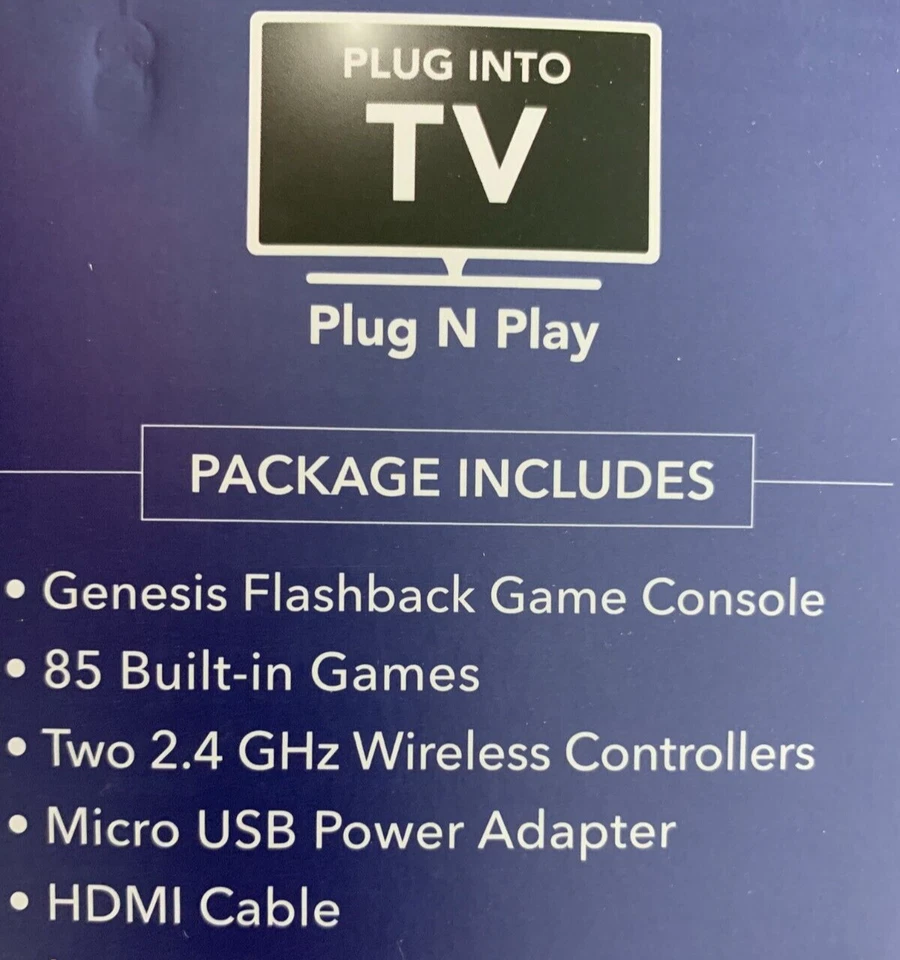 Consola AtGames Sega Genesis Controlador Inalámbrico HDMI Juegos Integrados 1800 Retro Foto 4 de 4