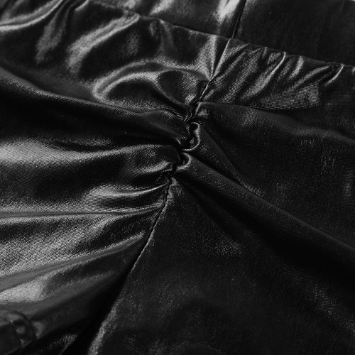 Women's Shiny Leather Shorts Hot Pants Low Rise Booty Dancing Shorts Clubwear - Picture 21 of 82