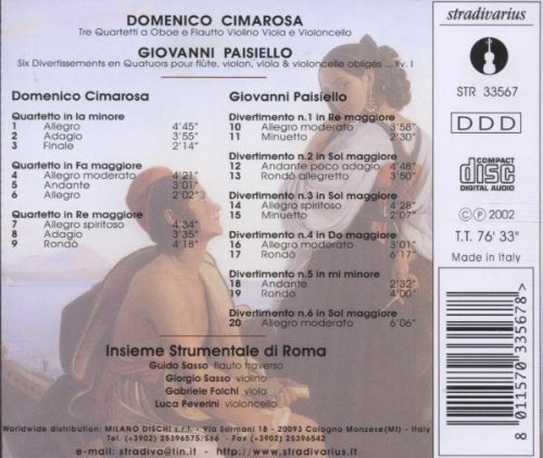Paisiello (1740-1816) | Cimarosa (1749-1801) • Quartets for Flute CD - Bild 2 von 2