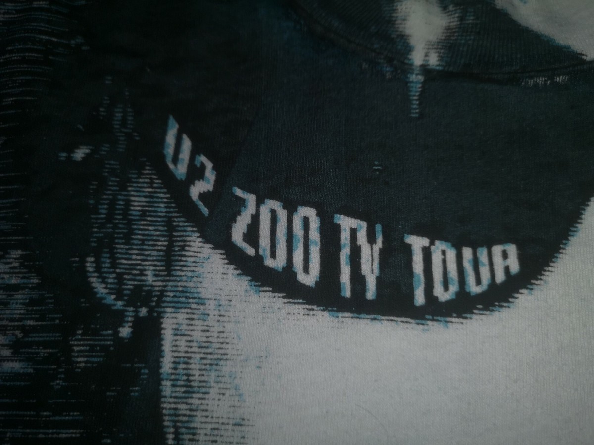 Rare! Vintage 90's U2 Band Zoo TV Tour Promo AOP T Shirt Rare! Vintage 90's U2 Band Zoo TV Tour Promo AOP T Shirt