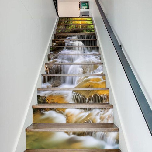 13PCS 3D Cascata Roccia Pietra Autoadesiva Adesivi Scale Rialzo Decalcomania - Foto 18 di 66