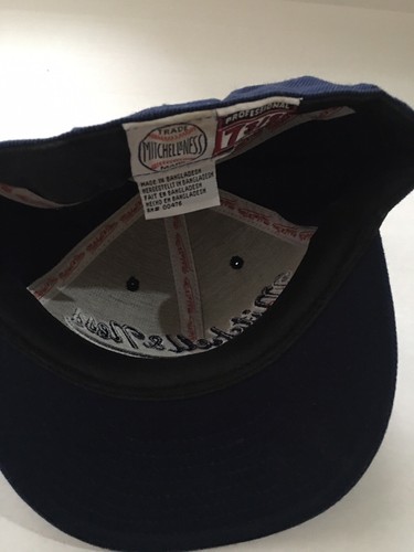 Mitchell And Ness Brand Fitted Hat 7 3/8 Professional Model Navy Blue - Picture 5 of 6
