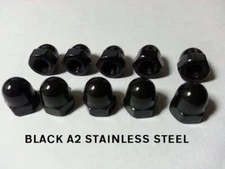 BLACK STAINLESS STEEL DOME NUTS A2-70 Stainless Steel M3 M4 M5 M6 M8 M10 M12