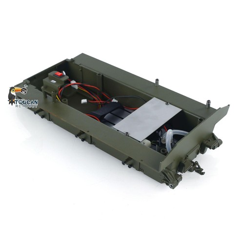 Metal Chassis w/ Metal Smoke Unit for RC 1:16 M4A3 Sherman Military Tank Part - Picture 3 of 12
