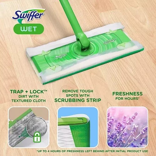 Swiffer Sweeper Wet Mopping Cloth Refills, Lavender Scent 64 Ct. - Picture 2 of 7