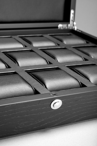 schwarze UHRENBOX FÜR 18 UHREN aus Massivholz, neu+OVP - Bild 5 von 9