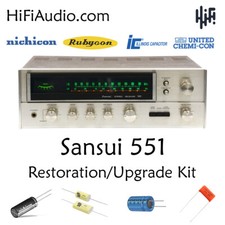 Sansui 551 rebuild restoration kit upgrade repair instructions filter capacitor