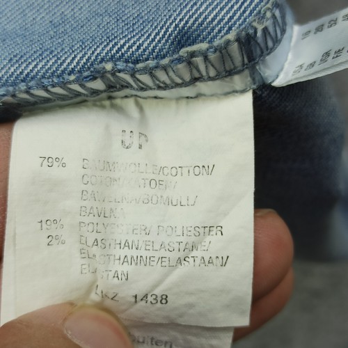 Gilet donna jeans Ulla Popken DE 46 UK 20 denim camice elasticizzato blu medio - Foto 10 di 12