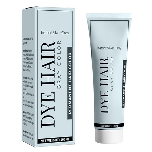 Graues Haarfarbe silbergrau dauerhafte Haarfarbe Creme langlebig natürliches St - Bild 3 von 12