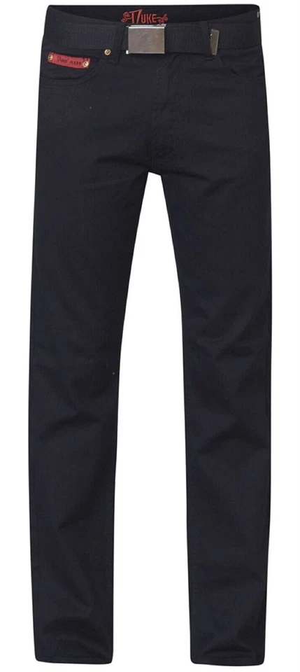 Duke London Hombre Bedford con Cordón Enzima Jeans Lavados en Negro ( Mario - Imagen 3 de 4