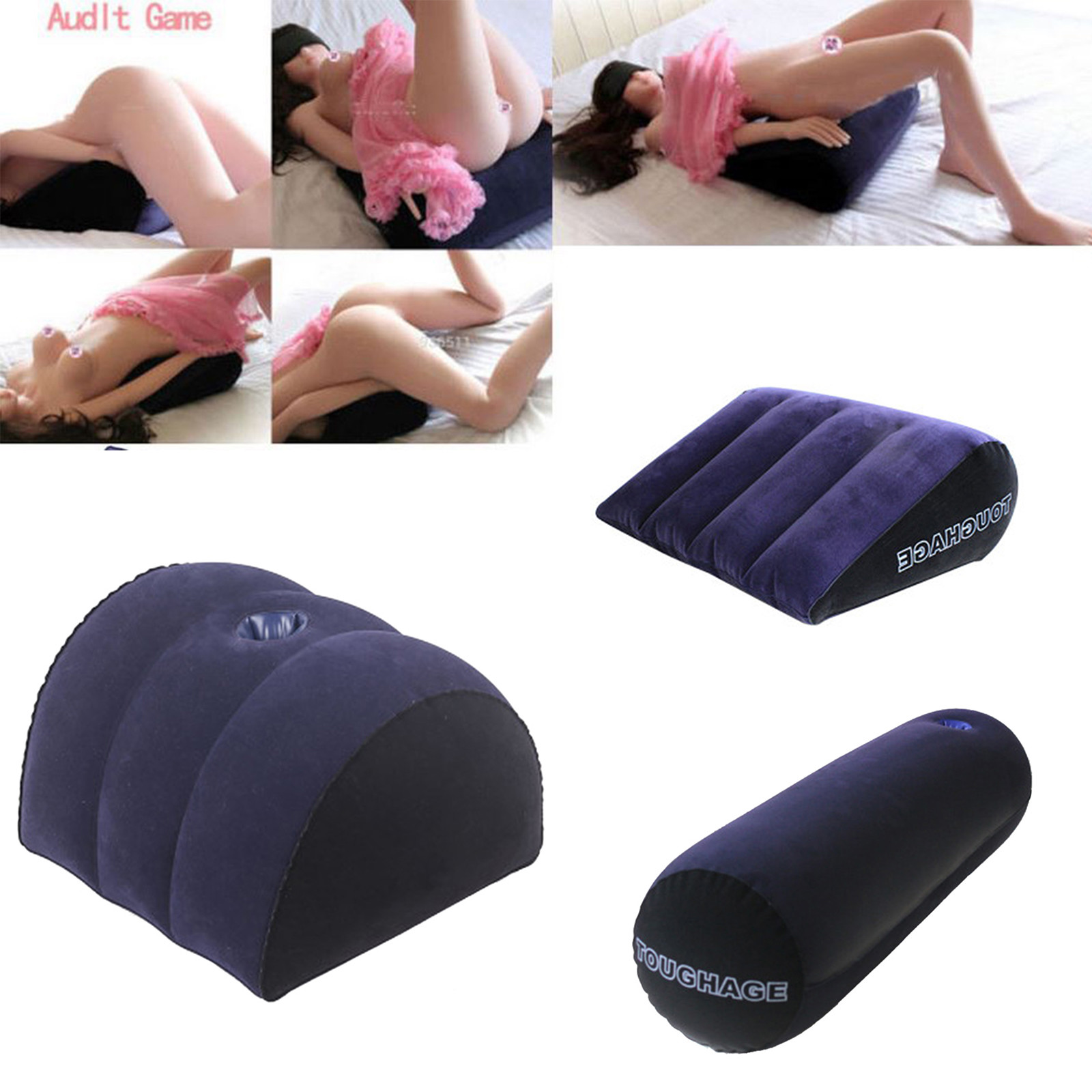 Newest Inflatable Sex Pillow Toys Magic Cushion Triangle Love Position Set.