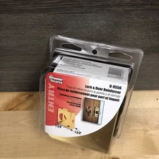 Prime-Line  Door Reinforcer  4.5 in. H x 3.875 in. in. L Brass New