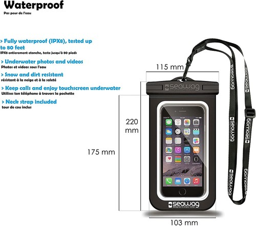 Seawag Waterproof Phone Cases (5.7") - Tested Tightness Up to 25 M (10 Colours) - Picture 5 of 52