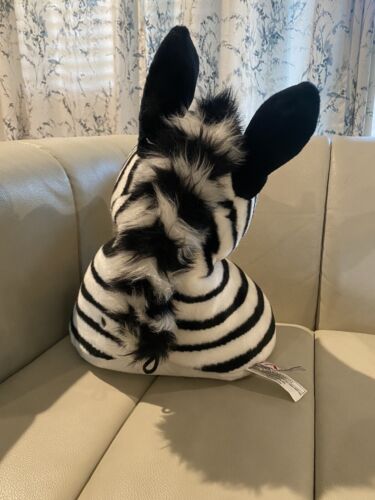 Cabezal de felpa de cebra FAO Schwartz ToysRUs 55783 difícil de encontrar (difícil de encontrar) realista raro - Imagen 16 de 24