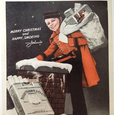 Johnny On The Spot Christmas Philip Morris 1938 Ad Magazine Print Cigarette