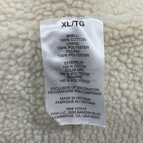 Chaqueta Woolrich Chore Para Hombres XL Marrón Lona Sherpa Forrada Pana Cuello Granero - Imagen 14 de 16
