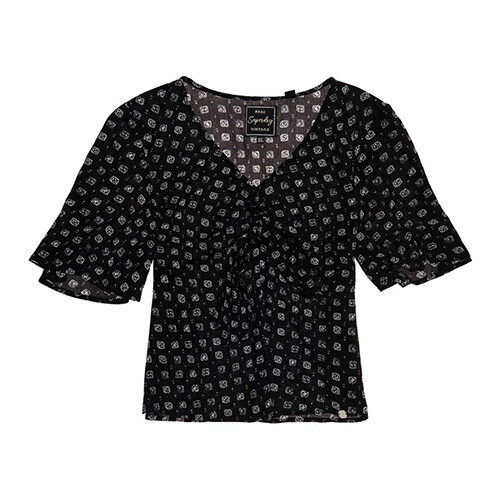 Superdry Women's Zoe Top With Tie Detail PN: G60158TT