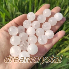 10pcs Natural Clear Quartz Sphere Crystal Ball Reiki Healing 15mm+