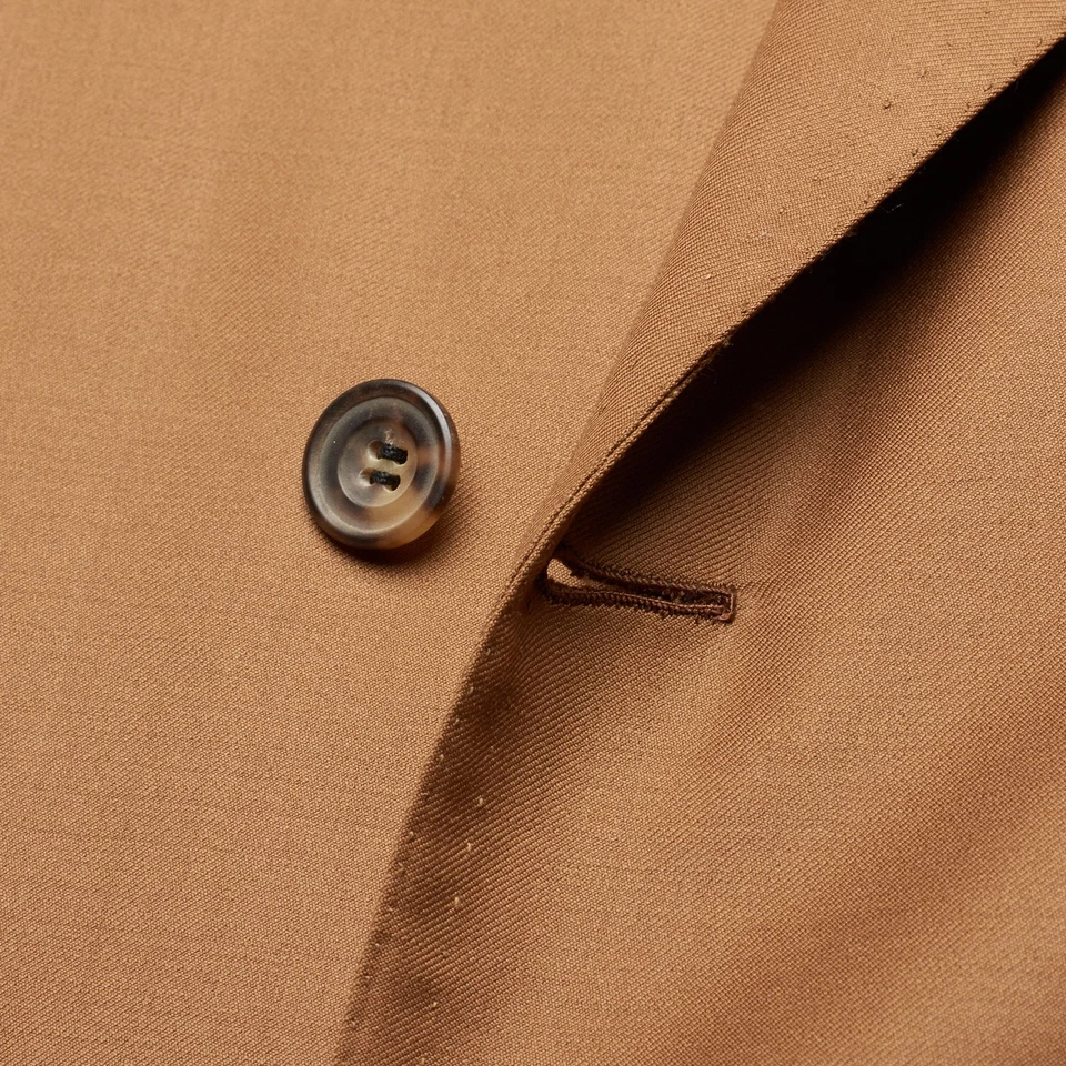 RUBINACCI Handmade Bespoke Khakie Wool DB Blazer Jacket EU 50 NEW US 40 - Image 4 of 4