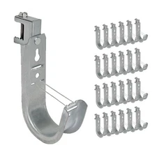ICC Beam Clamp J Hook 2” with Retainer Clip - Galvanized Steel Cable Manag