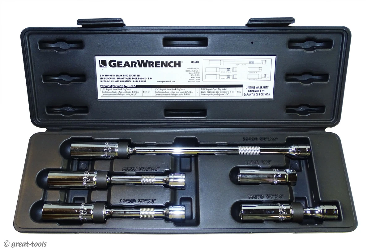GEARWRENCH SPARK PLUG SOCKETS 9 16