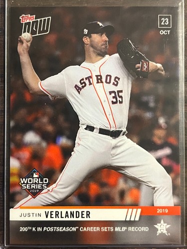 2019 Topps Now 1046 Justin Verlander