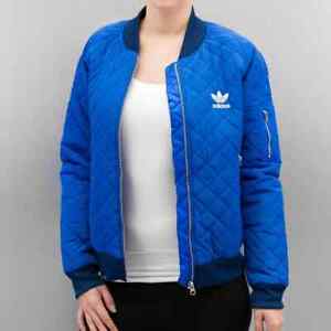 adidas blue womens bomber jacket