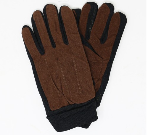 Herren strapazierfähige Fleece gefütterte Kunstleder warme und dicke Winterhandschuhe - Bild 5 von 8