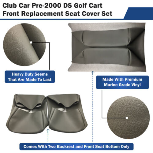 Club Car PRE 1982-2000 DS Golf Cart Vinyl Replacement Seat Cover Set, STAPLE ON - Picture 27 of 72