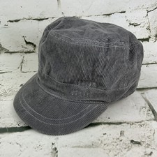 Childs Place Boys Conductor Hat Gray Corduroy Sz M 7-8