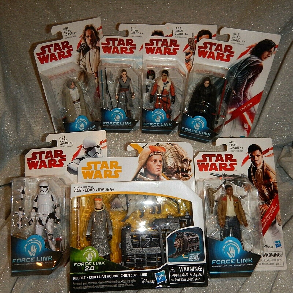 Lot of 7 Star Wars Force Link / + 2 ~Action Figures ~ Rey