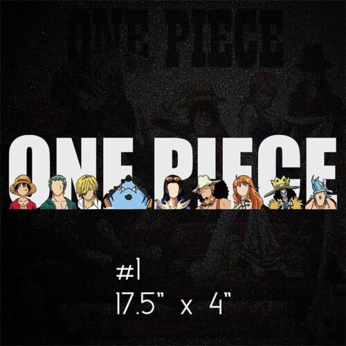 Anime One Piece Pirate Windshield banner - Reflective Vinyl Decal Cart Truck - Picture 6 of 7