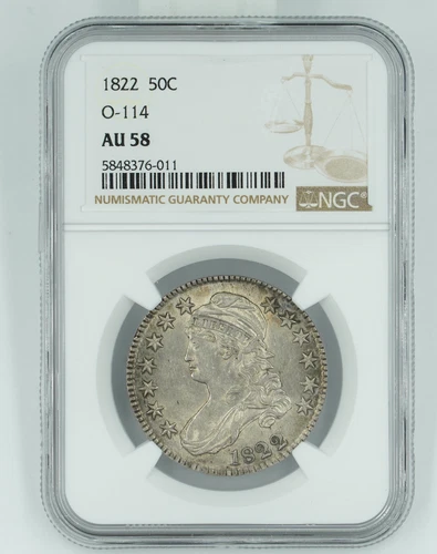 1822 NGC AU58 Capped Bust Half Dollar