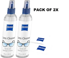 2 X ZEISS Lens Cleaner, Eye Glasses Cleaner Spray And Wipe Solution, 8 fl. oz.
