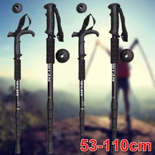 Hiking Trekking Poles 1/2 Pack Collapsible Lightweight Anti Shock Walking Sticks