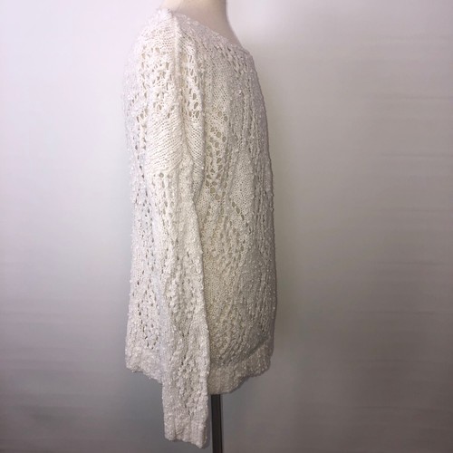 Forever 21 Off-White Open Knit Sweater Pullover Top ((size Small)) - Bild 2 von 6
