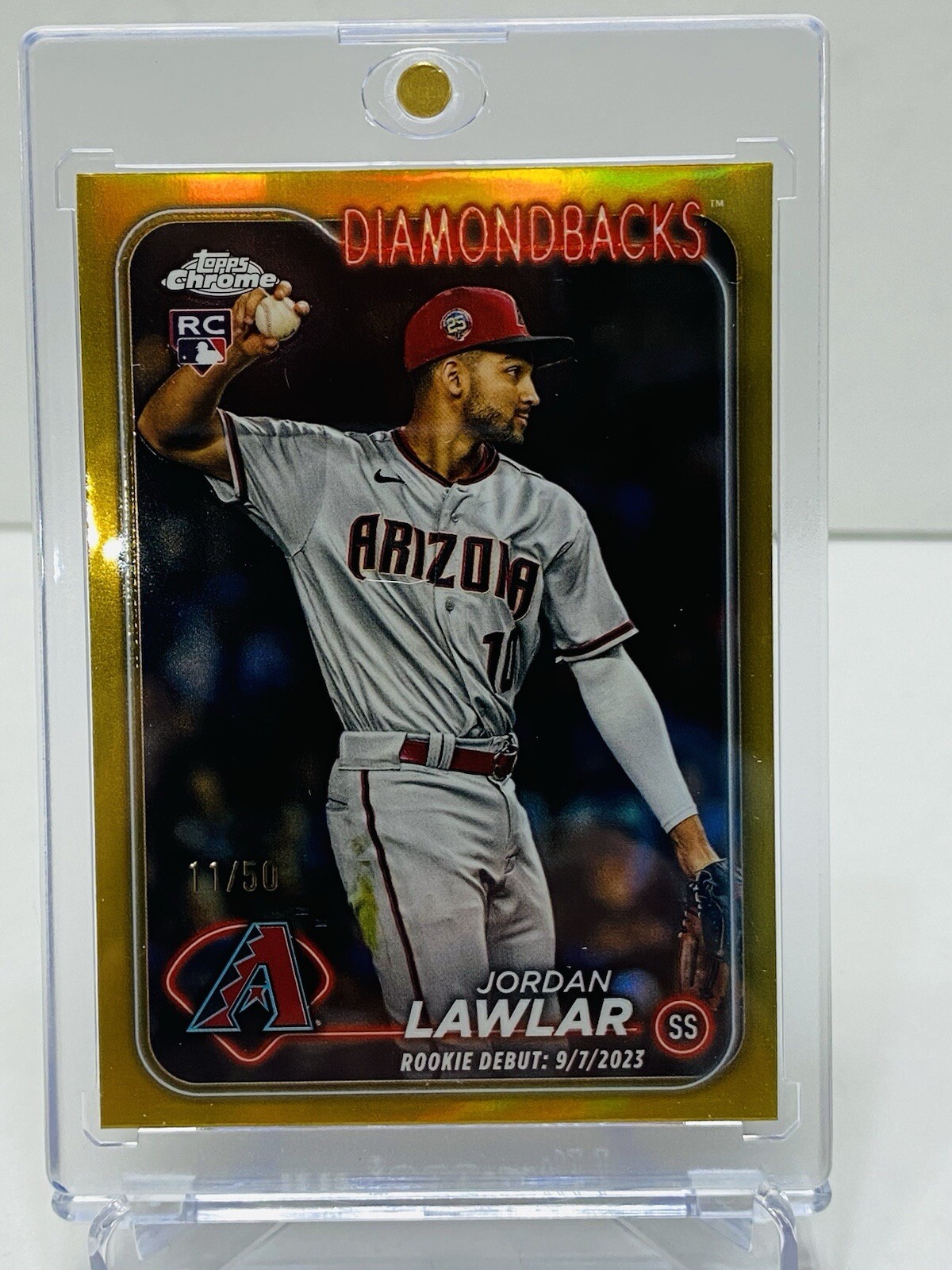 2024 Topps Chrome Update Jordan Lawlar Gold Refractor 11/50 Arizona USC51 GOLD #