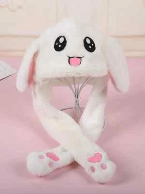 BRANDED Rabbit Hat Cute Ear Moving Jumping Funny Bunny Plush Cap Headband Women Girl
