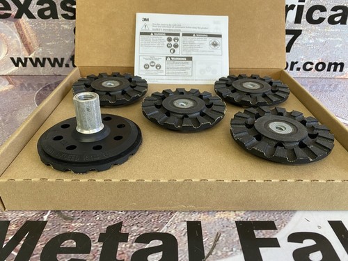 3M Roloc 28473 Cool Runing Disc Pad TR 4” x 5/8” -11INT Qty 5 - Picture 3 of 5
