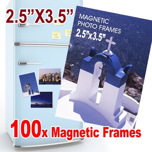 Magnetic Photo Frames Fridge 5x7 4x6 2.5x3.5 inches Magnet Pictures Clear Pocket - Picture 26 of 28
