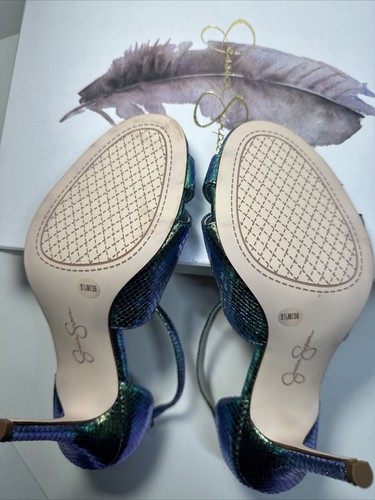 Jessica Simpson 4” Heel Women's Averie Heeled Sandal, Mermaid Green Size 5.5M  - Bild 6 von 10