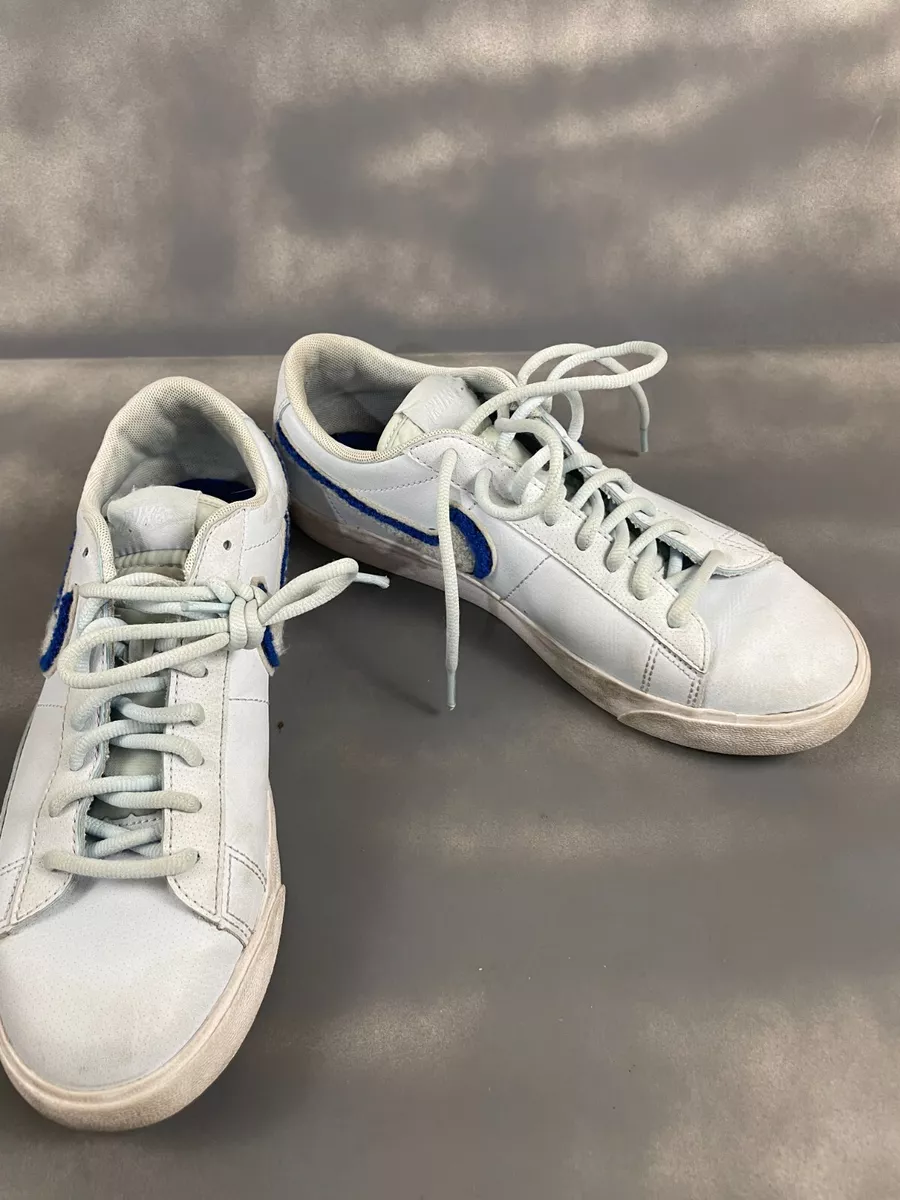 Nike Sneaker Blazer Low 3D Light Bone Blue Tint White Size 7