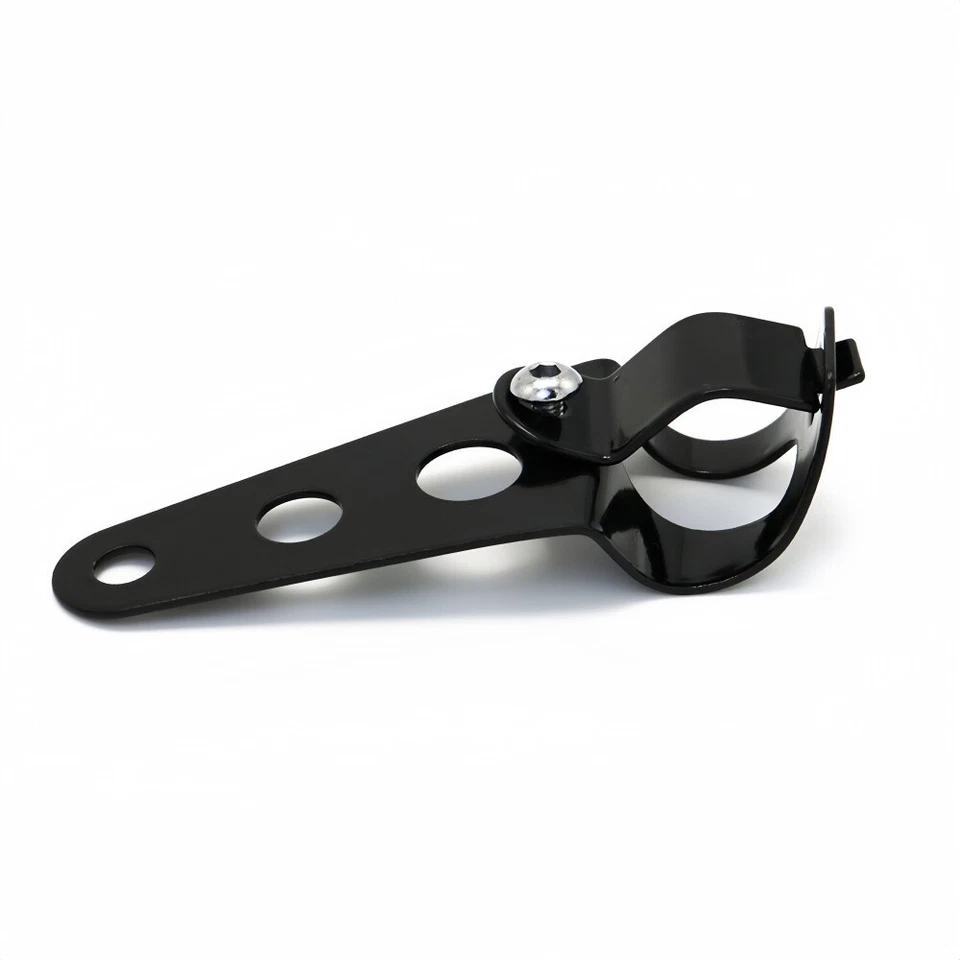 Black Head Lamp Holder Headlight Mounting Bracket Fork For 28MM-36MM Universal - Image 4 of 4