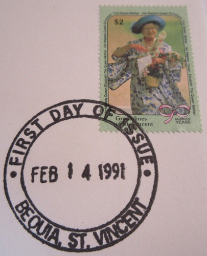 QE QUEEN MOTHER 90 GLORIOUS YEARS 4 FIRST DAY COVERS - GRENADINES OF ST VINCENT - Picture 11 of 11